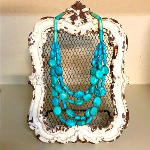 Multi strand turquoise style necklace